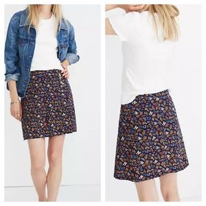 Madewell Side-Button A-Line Mini Skirt